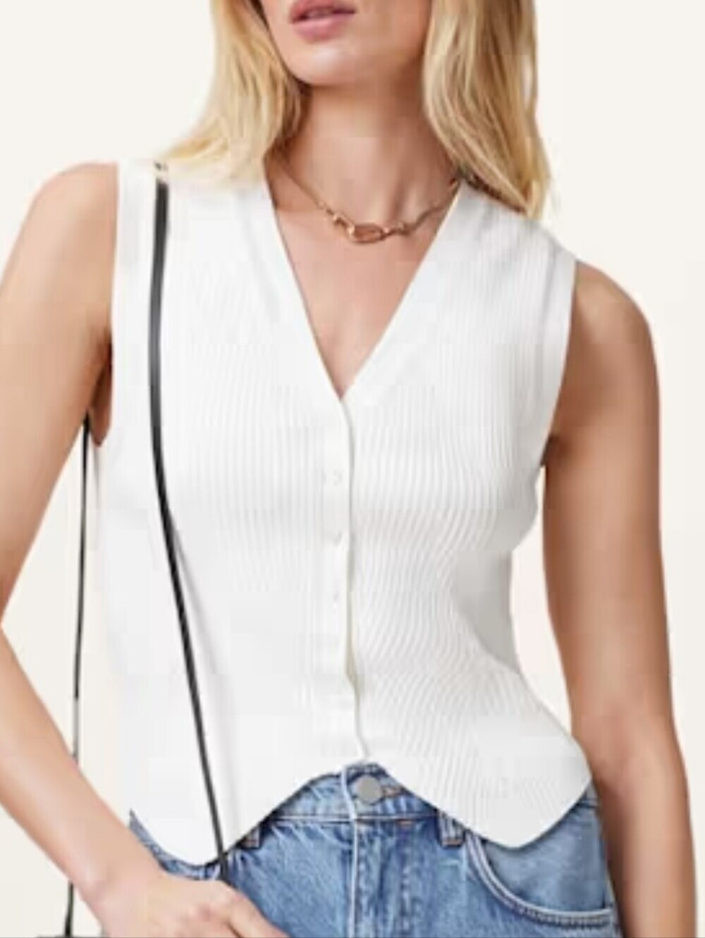 ALL SAINTS NEW WITH TAGS RIBBED KNITTED VEST WAISTCOAT SIZE MEDIUM